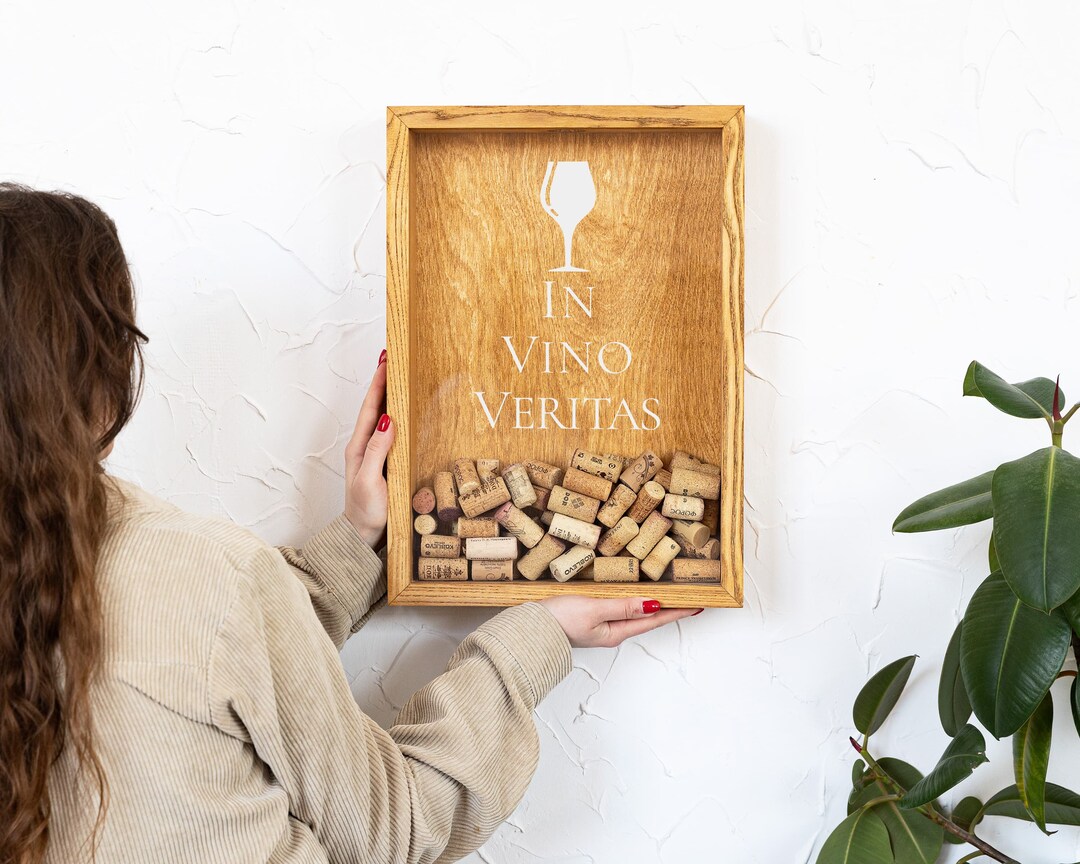 Wine Cork Shadow Box Wine Shadow Box Wine Gift Bridesmaid Etsy