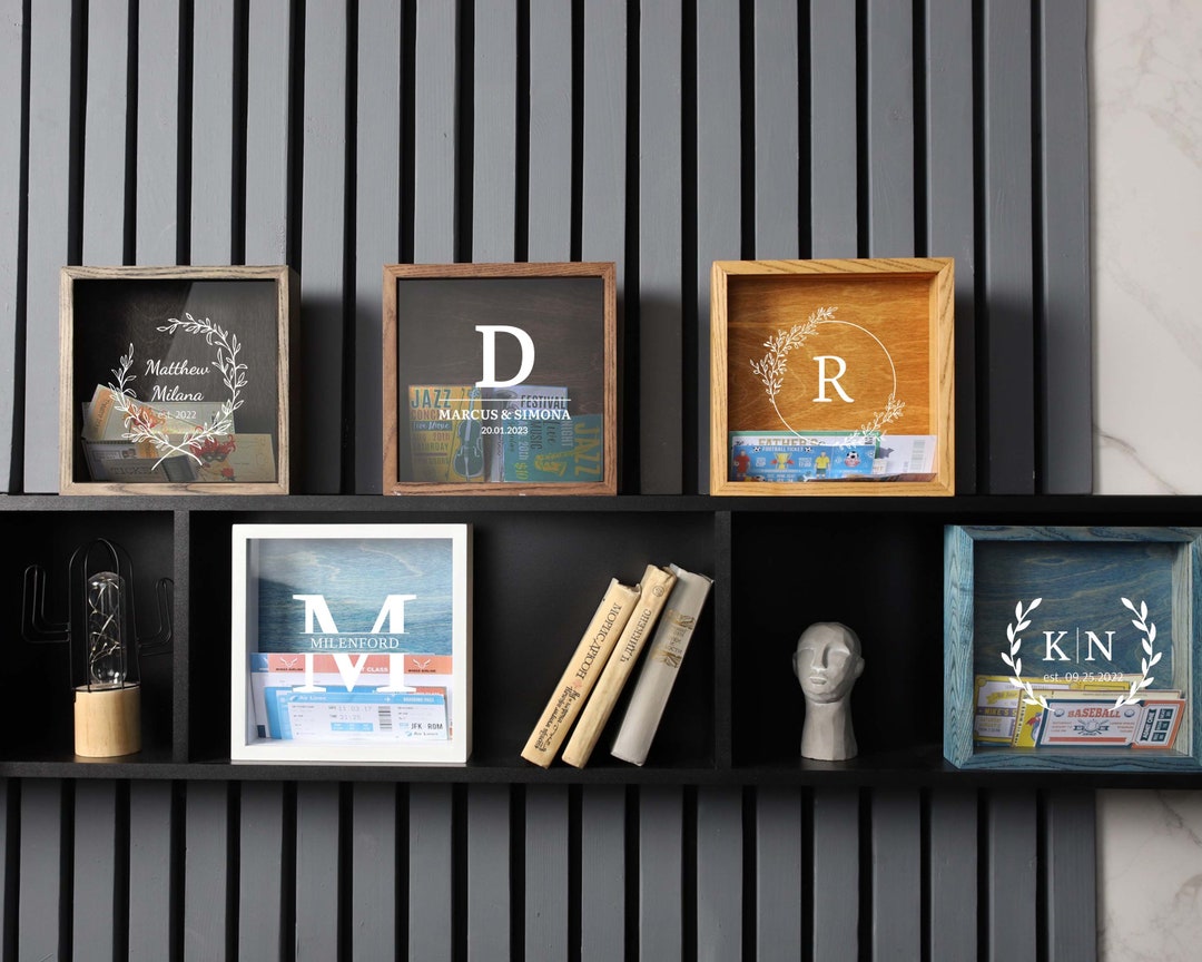 Commemorable Shadow Box Memory Box for Ticket, Personalized Shadow Box, Handmade Shadow Box ...