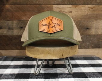 Custom Logo | Moss / Khaki Back | Classic Trucker Hat  | Fathers Day | Christmas Gift | Birthday Gift| FREE SHIPPING !!