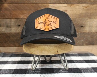 Custom Logo | Black / Black Back | Classic Trucker Hat  | Fathers Day | Christmas Gift | Birthday Gift| FREE SHIPPING !!