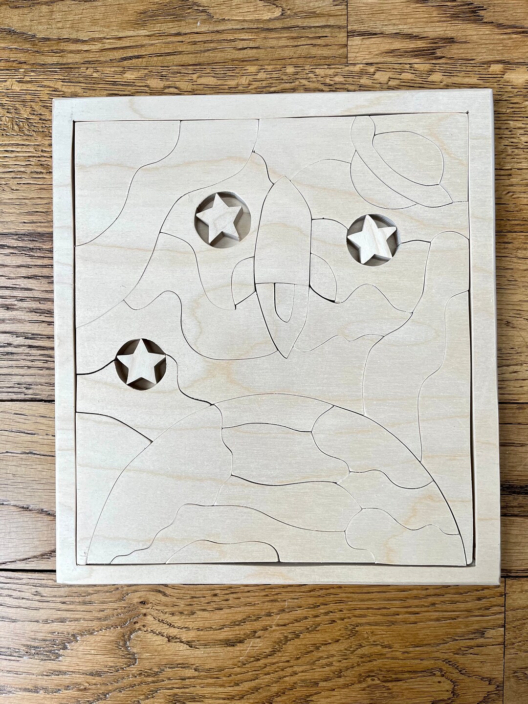 Wooden Space Puzzle | Open Ended Play | Montessori Play Set | Waldorf ...