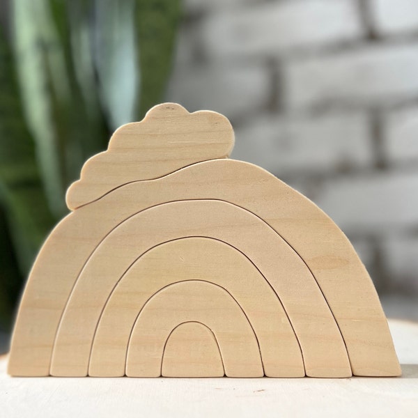 Mini Wooden Stacker | Open Ended Play| Montessori, Waldorf, Reggio Inspired