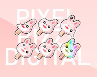 Twitch Sub Badges - Pink Gumball Bunny