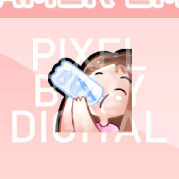 Hydrate (Brunette) Twitch Emote / Channel Points