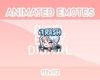 Animated Twitch, Discord and Kick Emotes - Animated Trash Can Agent