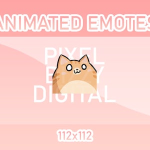 Animierte Twitch, Discord und Kick Emotes - Animierte Orangene Katze, die hüpfend tanzt