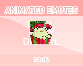 Animated Twitch, Discord and Kick Emotes - Animated Frog Present