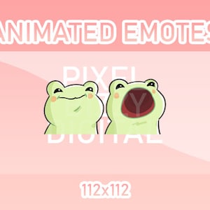 Animated Twitch, Discord and Kick Emotes Animated Pop Frog image 1