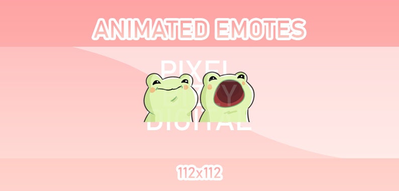 Animated Twitch, Discord and Kick Emotes Animated Pop Frog image 1