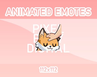 Animated Twitch, Discord and Kick Emotes - Animated Fox Head Pat
