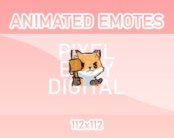 Animated Twitch, Discord and Kick Emotes - Animated Fox Ban Hammer