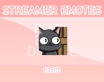 Animated Twitch, Discord and Kick Emotes - Animated Black Cat Door