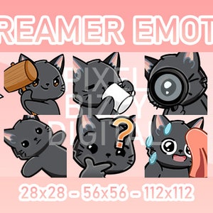 ブラックキャット（10 個セット） - Twitch、YouTube、Kick、Discord の絵文字