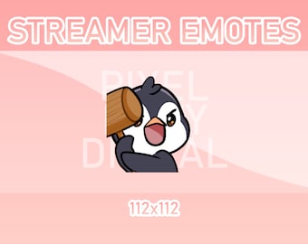Animated Twitch, Discord and Kick Emotes - Animated Penguin Hammer