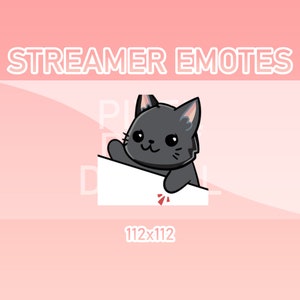Animated Twitch, Discord and Kick Emotes - Animated Black Cat Bongo