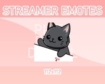 Animated Twitch, Discord and Kick Emotes - Animated Black Cat Bongo