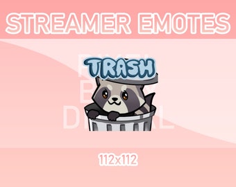 Animated Twitch, Discord and Kick Emotes - Animated Raccoon Trash