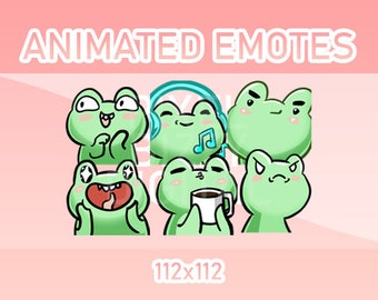 Animated Frog Emotes Pack for Twitch, Discord, Kick