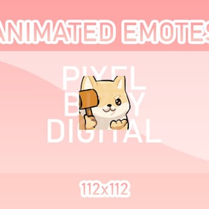 Animated Twitch, Discord and Kick Emotes - Animated Dog Ban Hammer