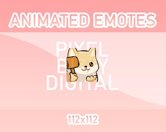 Animated Twitch, Discord and Kick Emotes - Animated Dog Ban Hammer
