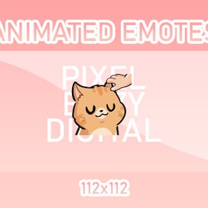 Animated Twitch, Discord and Kick Emotes - Animated Orange Cat Head Pat