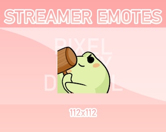 Animated Twitch, Discord and Kick Emotes - Animated Frog Hammer