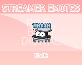 Emotes animés Twitch, Discord et Kick - Yeux de poubelle animés
