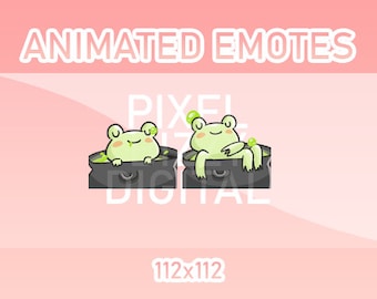 Animated Frog Cauldron Emotes for Twitch, Discord, Kick (Set of 2)