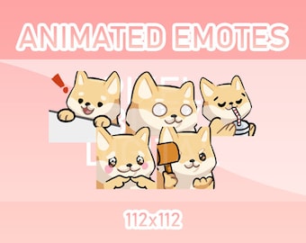 Animated Dog Emotes for Twitch, Discord, and Kick (Set of 5)