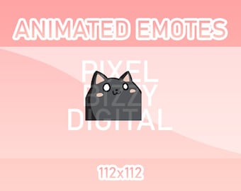 Animated Twitch, Discord and Kick Emotes - Animated Black Cat Dancing Bouncy