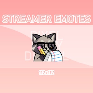 Animated Twitch, Discord and Kick Emotes - Animated Raccoon Notes