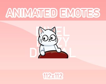 Animated Twitch, Discord and Kick Emotes - Animated White Cat Mod Check