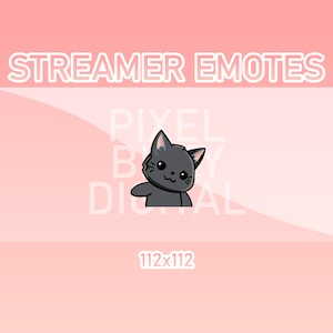 Animated Twitch, Discord and Kick Emotes - Animated Black Cat Wiggle