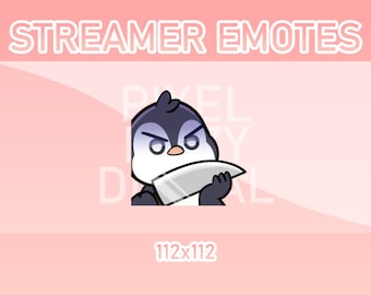 Animated Twitch, Discord and Kick Emotes - Animated Penguin Knife