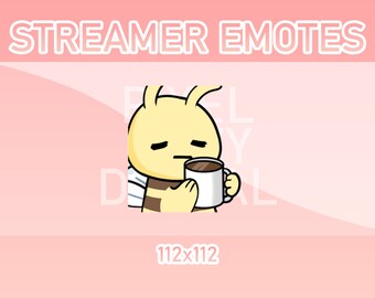 Animated Twitch, Discord and Kick Emotes - Animated Bee Coffee