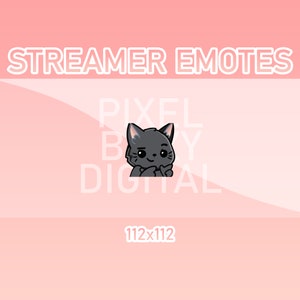 Animated Twitch, Discord and Kick Emotes - Animated Black Cat Sunglasses