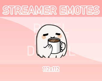 Emotes animés Twitch, Discord et Kick - Café fantôme animé