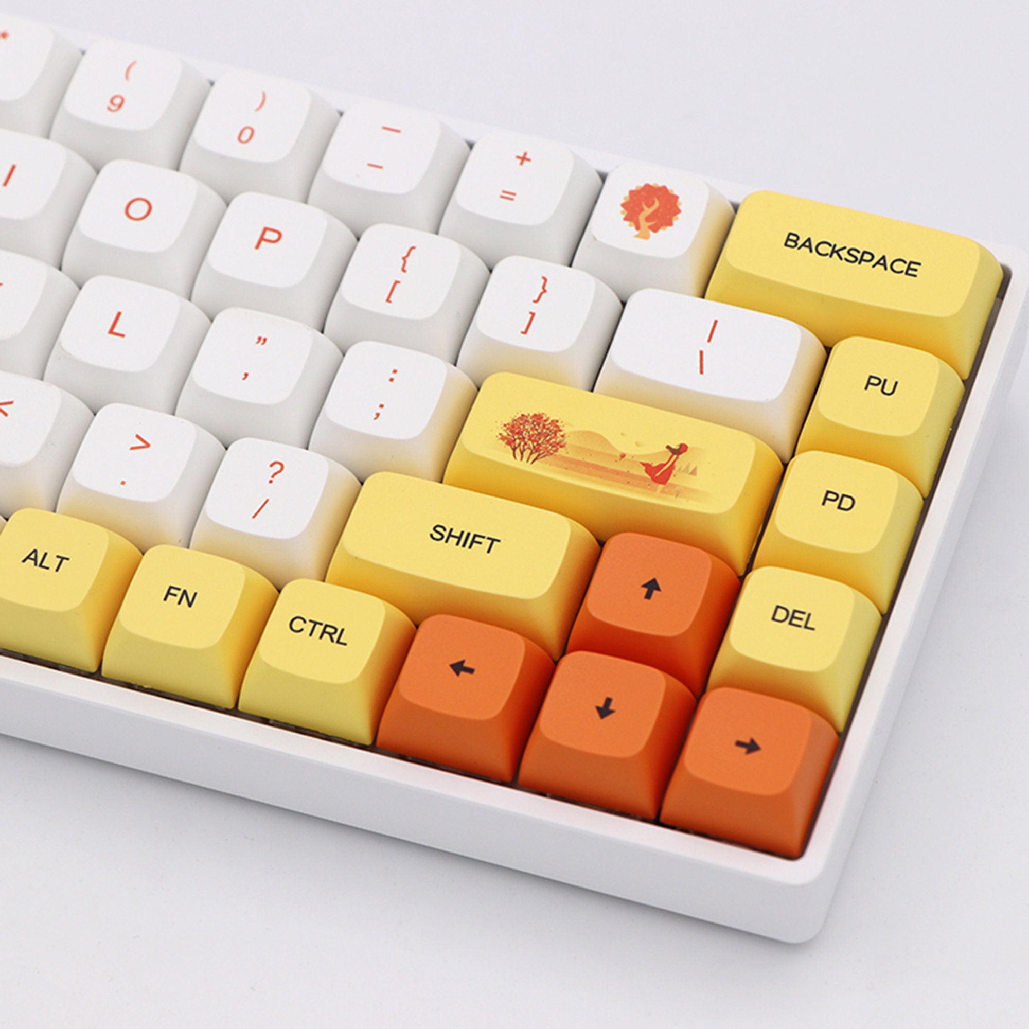 Yellow Keycaps Set PBT Keycap Color Keycap GKA Height Etsy