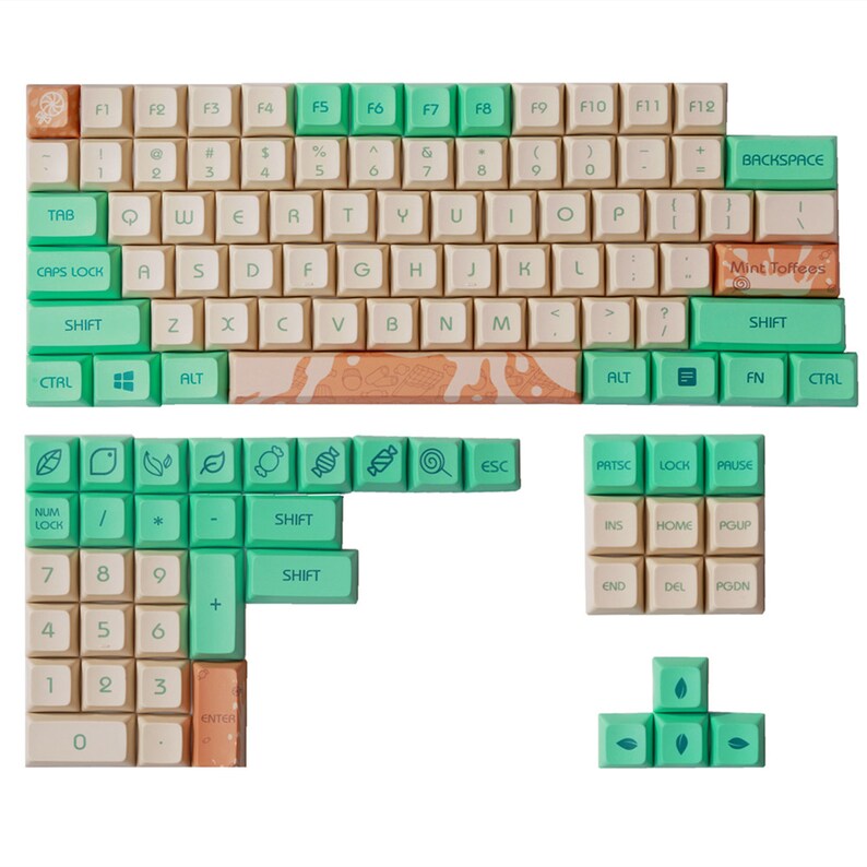 Mint Green Keycaps Set PBT Keycap Sugar Keycap XDA Height Etsy Singapore