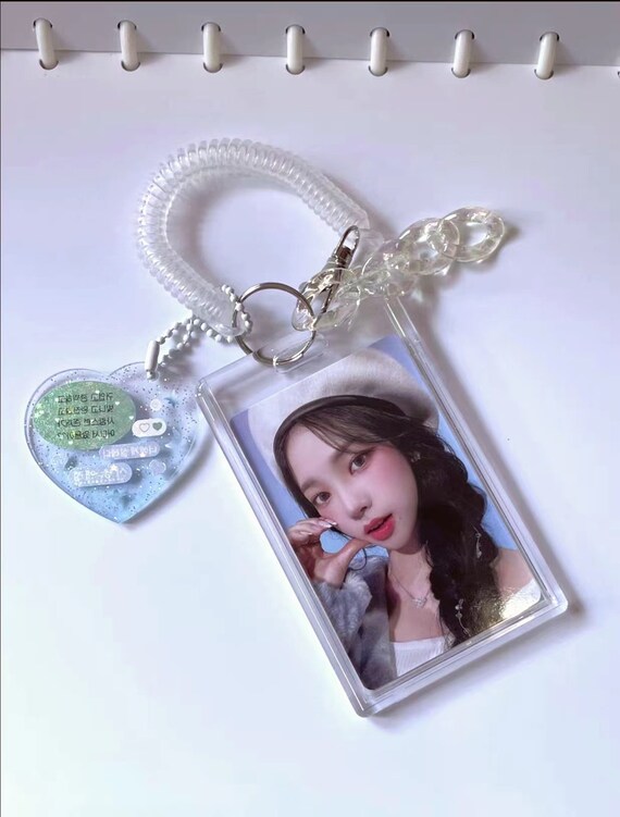 Acrylic Photocard Holder Cartoon Pendant Keychain Kpop Idol 