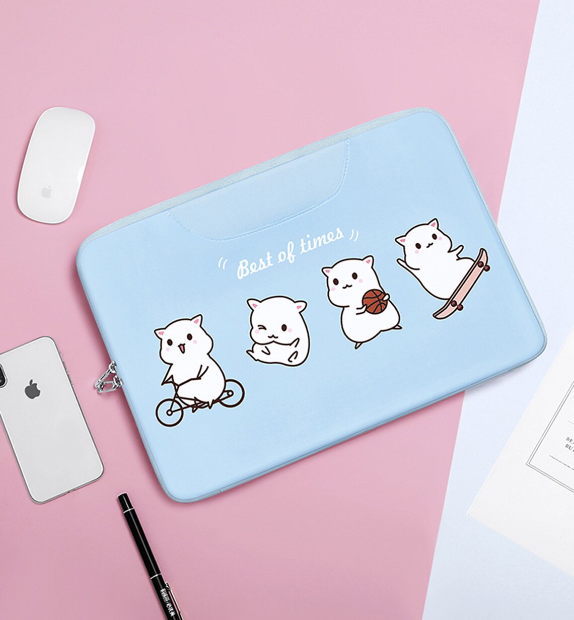 Lovely Blue Laptop Bag Tablet Bag Laptop Sleeve Brief Case Etsy UK