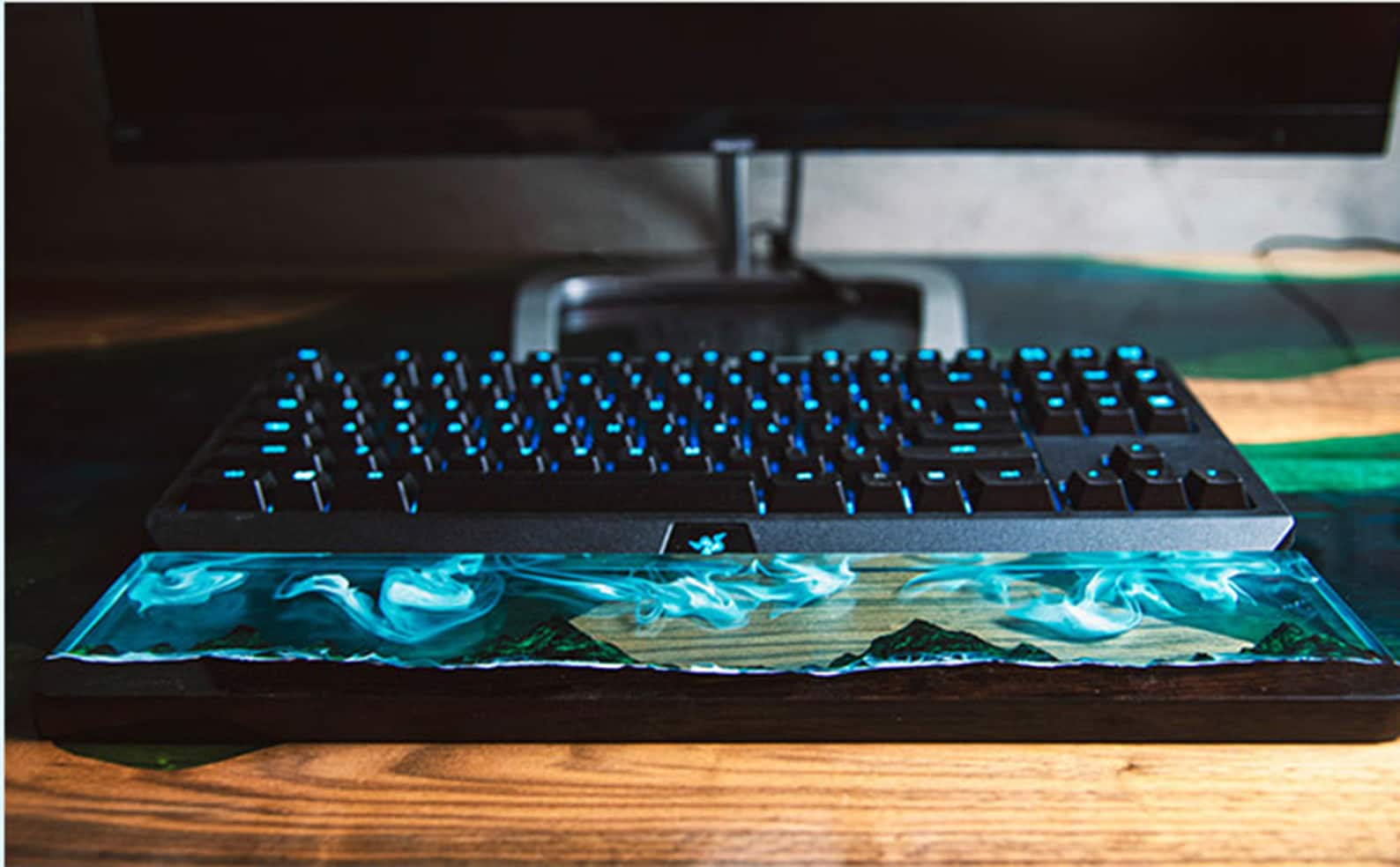 Creative Resin Wrist Rest Keyboard Palm Rest Solid Wood Etsy