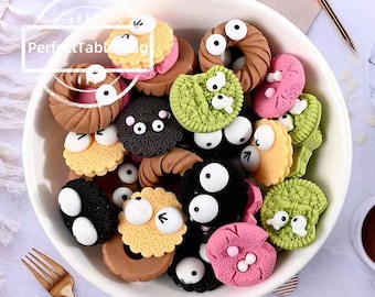 Mixed Cute Cookie Resin Charms, Random Cartoon Slime Charms, Flatback Resin Cabochons, DIY Embellishments Accessories