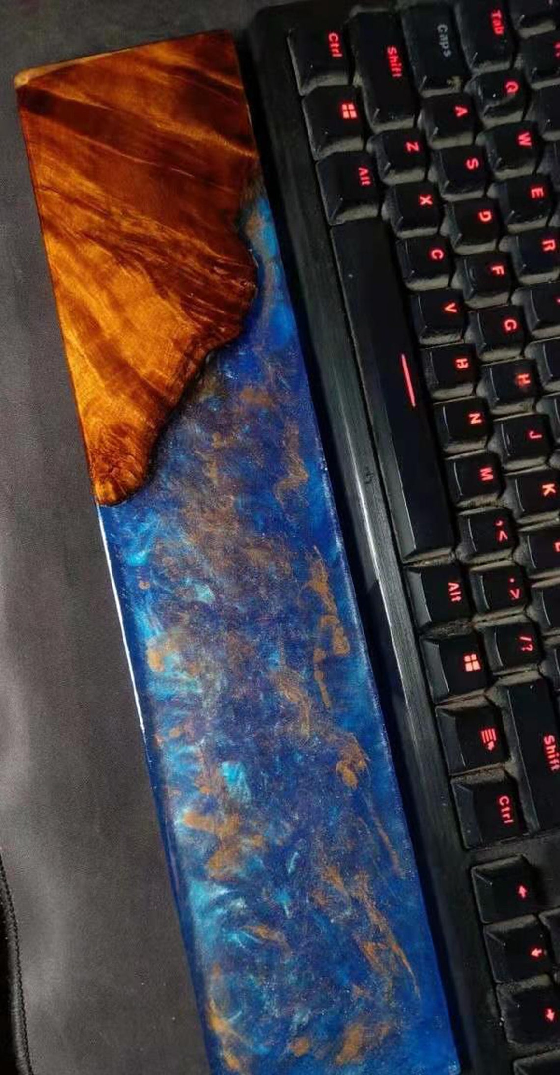 Resin Wrist Rest Keyboard Hand Rest Solid Wood Resin Bonded Etsy