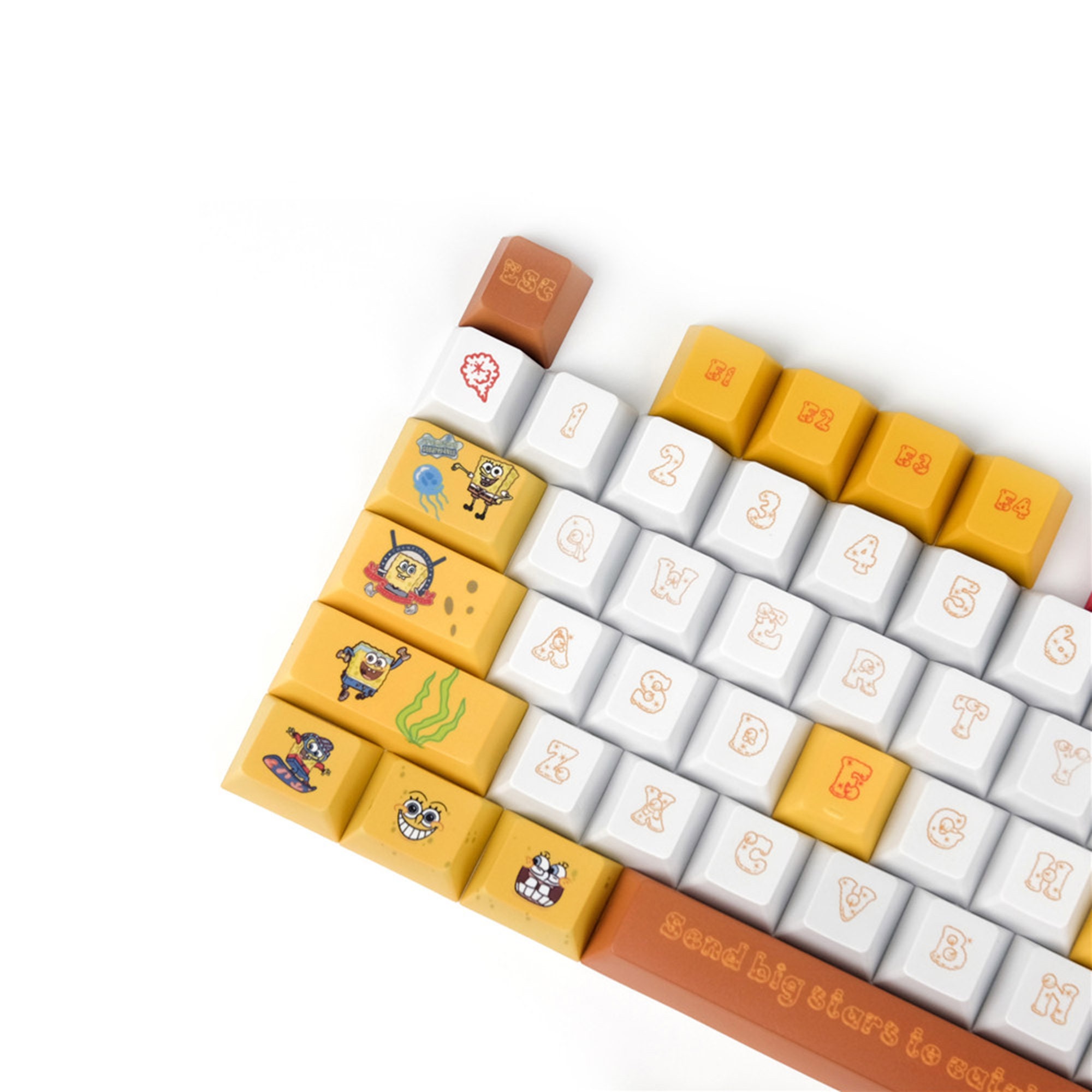 SpongeBob SquarePants Keycaps Set Mechanical Keyboard Keycaps | Etsy