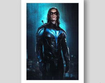 Nightwing Poster/Art Print by Mizuri with original gallery-quality giclée paper