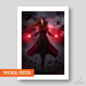 Scarlet Witch Poster/Art Print by Mizuri with original gallery-quality giclée paper