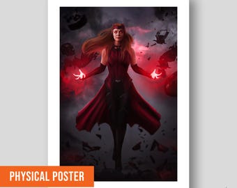Scarlet Witch poster/kunstdruk van Mizuri met origineel gicléepapier van galeriekwaliteit