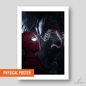 Spider-Man meets Venom Poster/Art Print by Mizuri with original gallery-quality giclée paper