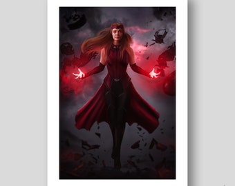 Scarlet Witch Poster/Art Print by Mizuri with original gallery-quality giclée paper